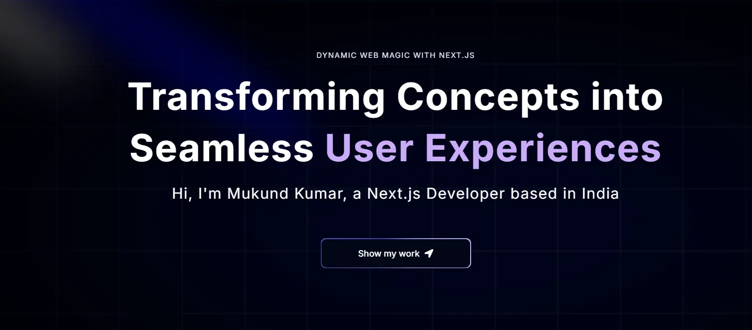 Next.js Animated Portfolio